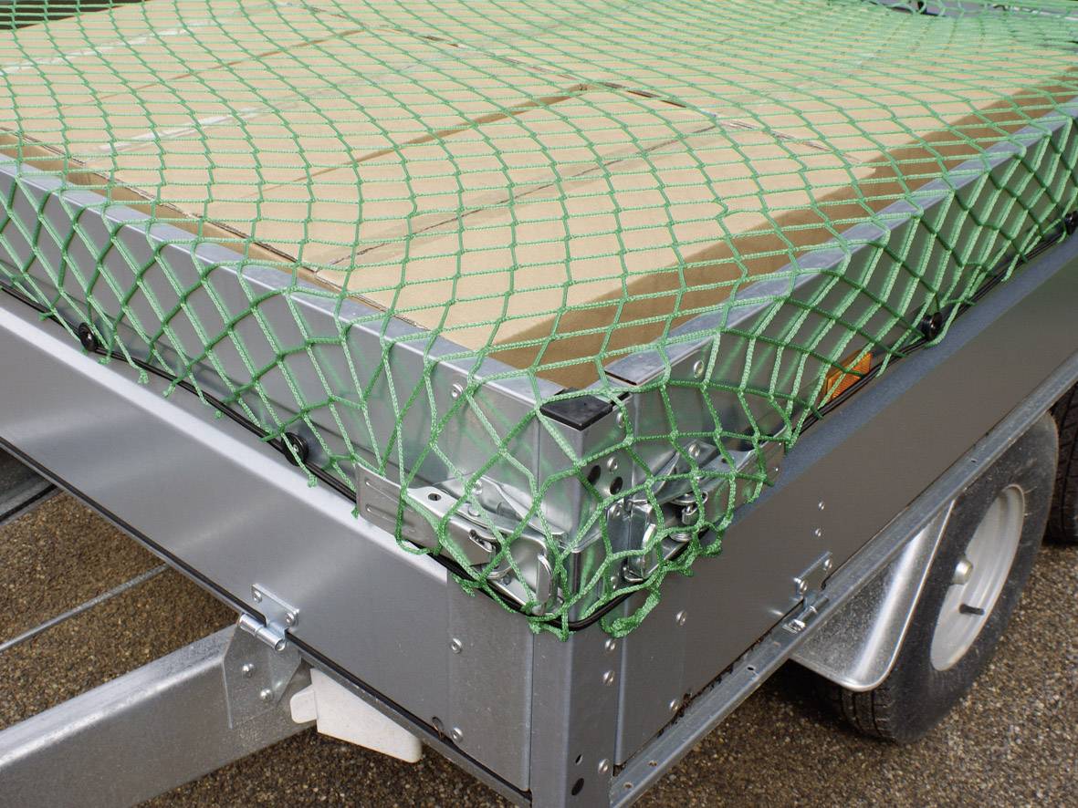 Eufab 10509 Anhängernetz (L x B) 3m x 2m Mit Gummispannband