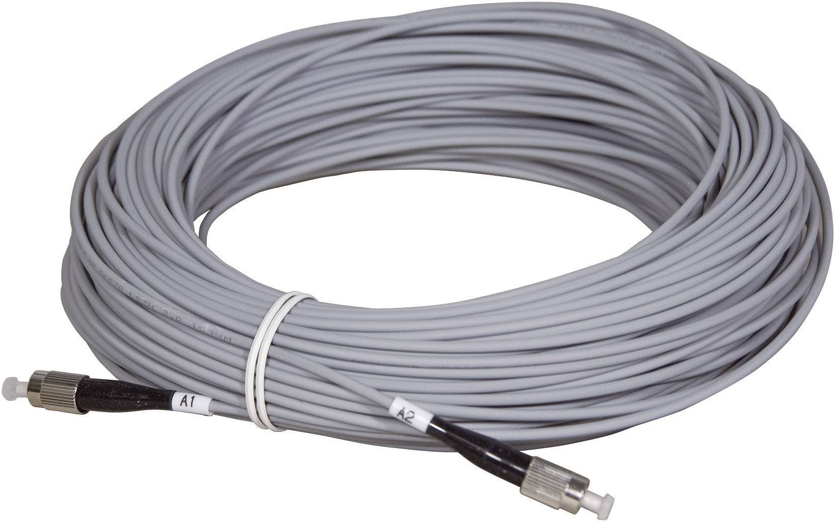 Triax TFC 100 Glasfaser LWL Anschlusskabel 100.00 m Grau [1x FC/PC-Stecker - 1x FC/PC-Stecker] 9/125 µ