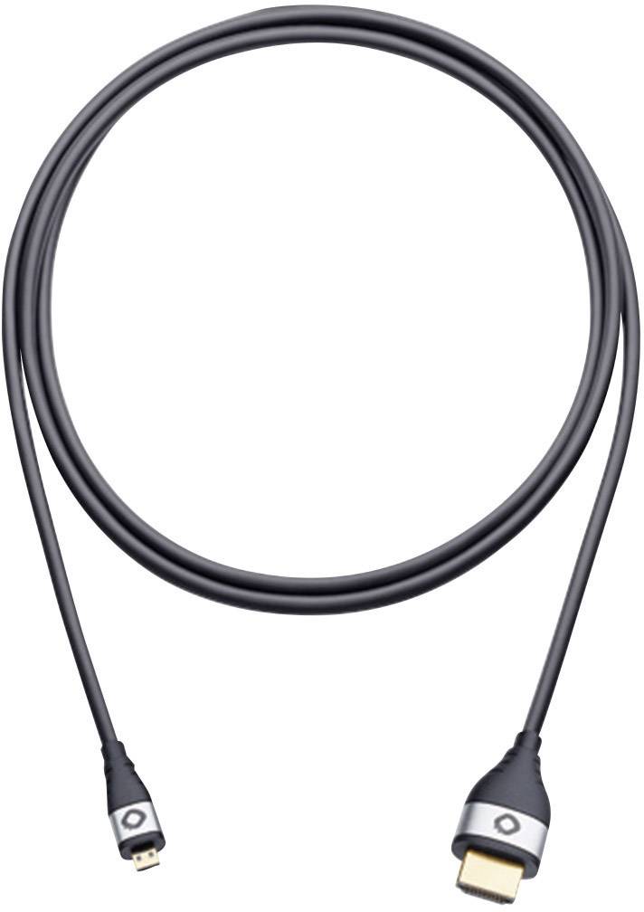 Oehlbach HDMI Anschlusskabel 1.80 m 60091 Audio Return Channel, vergoldete Steckkontakte, Ultra HD (4k) HDMI Schwarz [1x HDMI-Stecker - 1x HDMI-Stecke