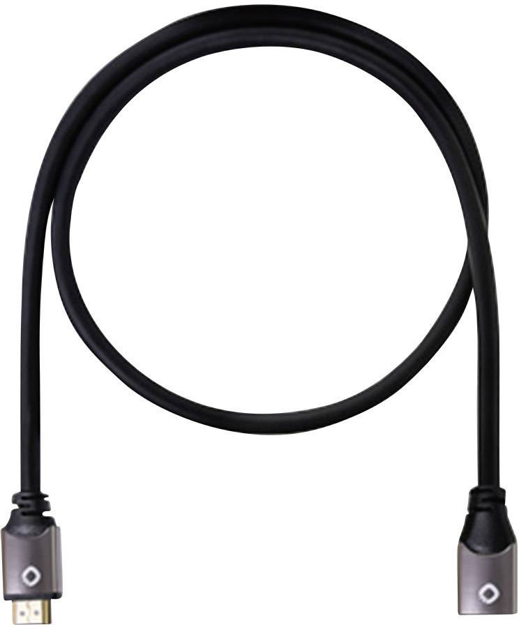 Oehlbach HDMI Verlängerungskabel 2.20 m 92448 Audio Return Channel, vergoldete Steckkontakte, Ultra HD (4k) HDMI Schwarz [1x HDMI-Stecker - 1x HDMI-B