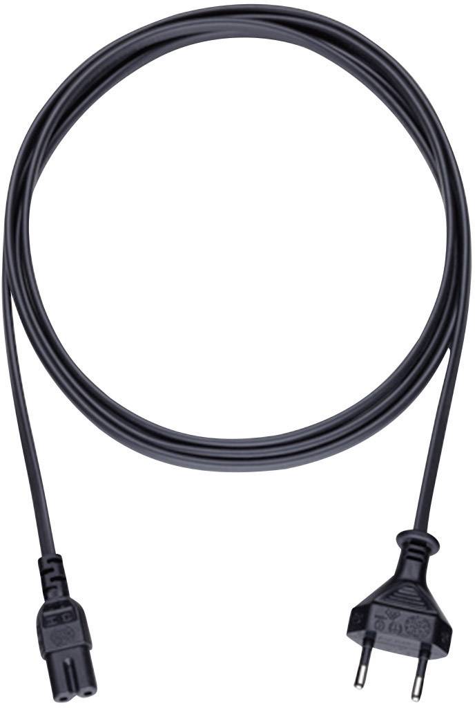 Oehlbach Strom Anschlusskabel [1x Euro-Stecker - 1x Kleingeräte-Buchse C7] 3.00m Schwarz Powercord C 7