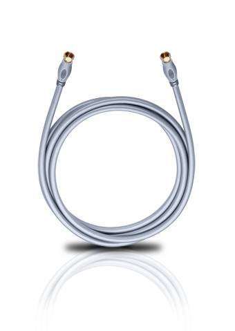 Antennen, SAT Anschlusskabel [1x F-Stecker - 1x F-Stecker] 2.20 m 120 dB vergoldete Steckkontakte Weiß Oehlbach Transmission Plus