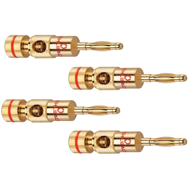 Oehlbach 3002 Lautsprecher-Steckverbinder Stecker, gerade Polzahl: 2 Gold 4St. Oehlbach 3002 Lautsprecher-Steckverbinder Stecker, gerade Polzahl: 2 Gold 4St.