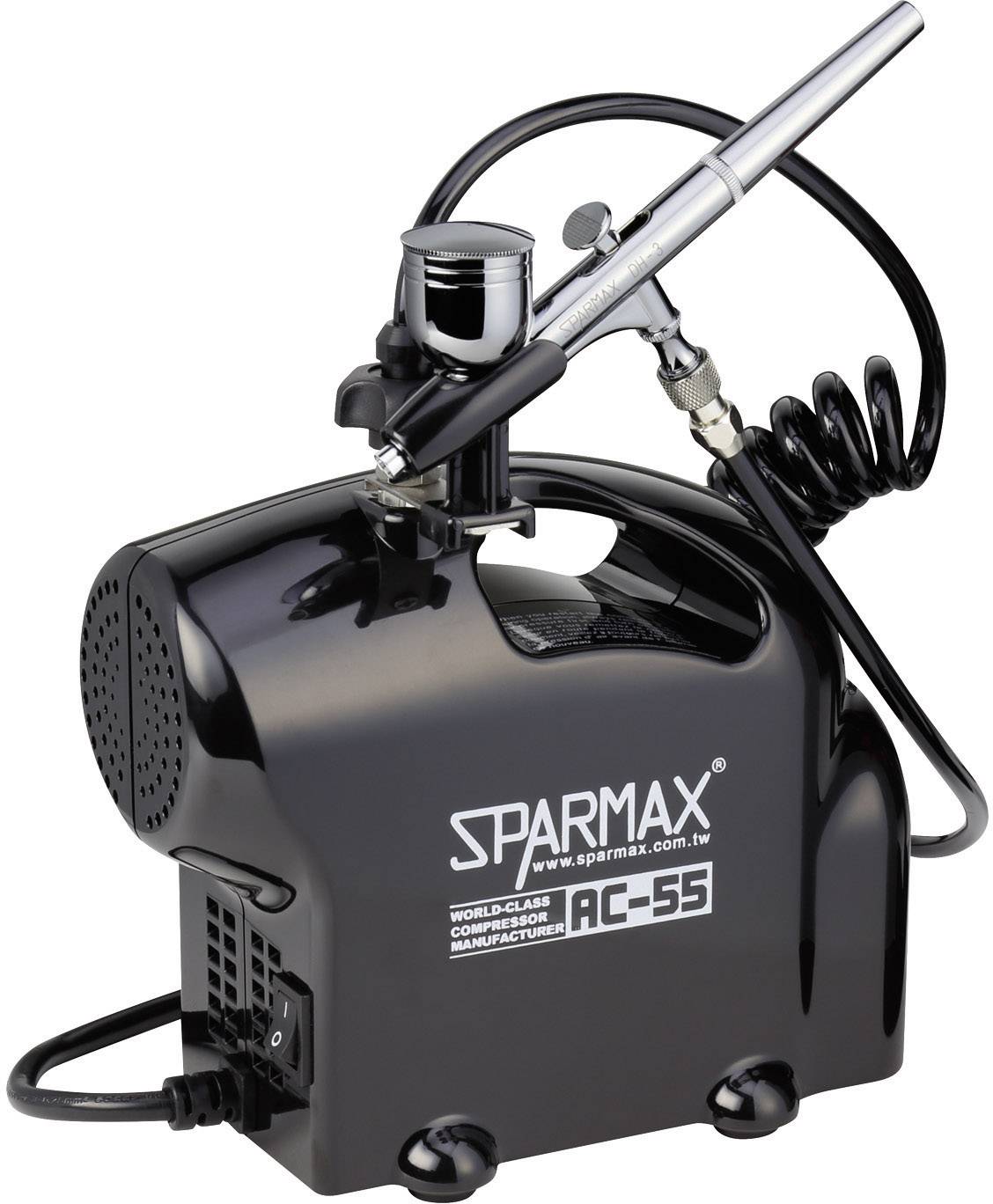 Sparmax SK-55 SK-55 Airbrush-Einsteiger-Set mit Kompressor Double Action