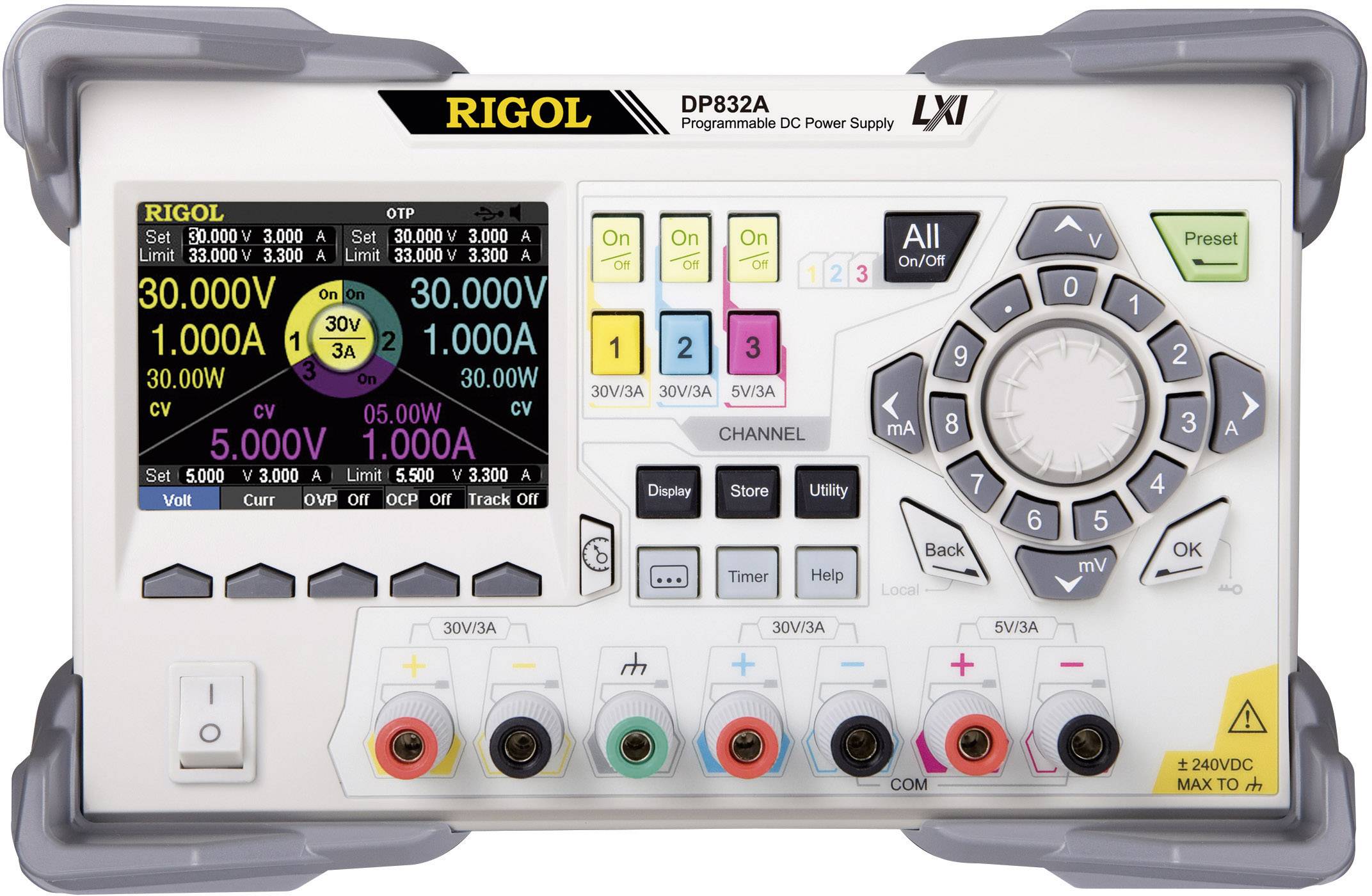 Rigol DP832A Labornetzgerät, einstellbar 0 - 30 V/DC 0 - 3 A 195 W Anzahl Ausgänge 3 x