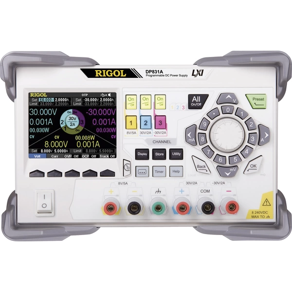 Rigol DP831A Labornetzgerät, einstellbar 0 - 5 V/DC 0 - 5A 195W Anzahl Ausgänge 3 x Rigol DP831A Labornetzgerät, einstellbar 0 - 5 V/DC 0 - 5A 195W Anzahl Ausgänge 3 x