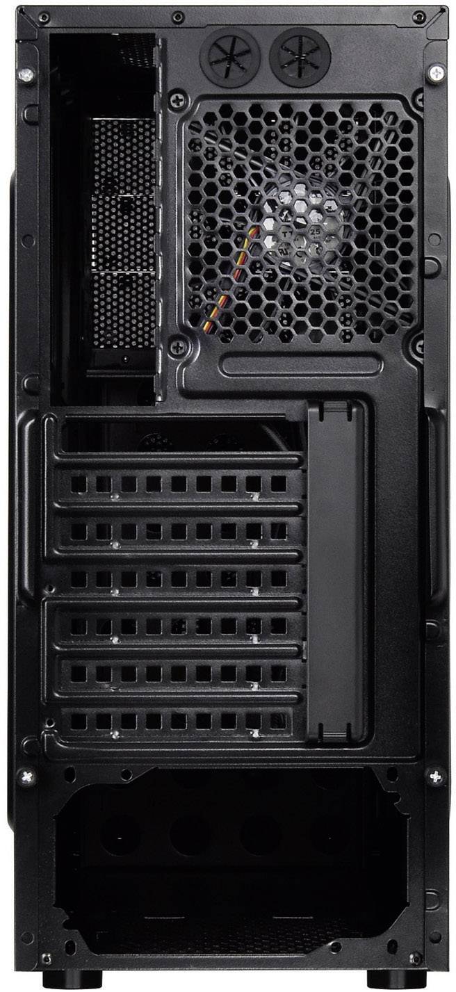 Thermaltake Versa H21 Midi-Tower PC-Gehäuse Schwarz Werkzeugfreie Festplatteninstallation, 1 vorinstallierter Lüfter