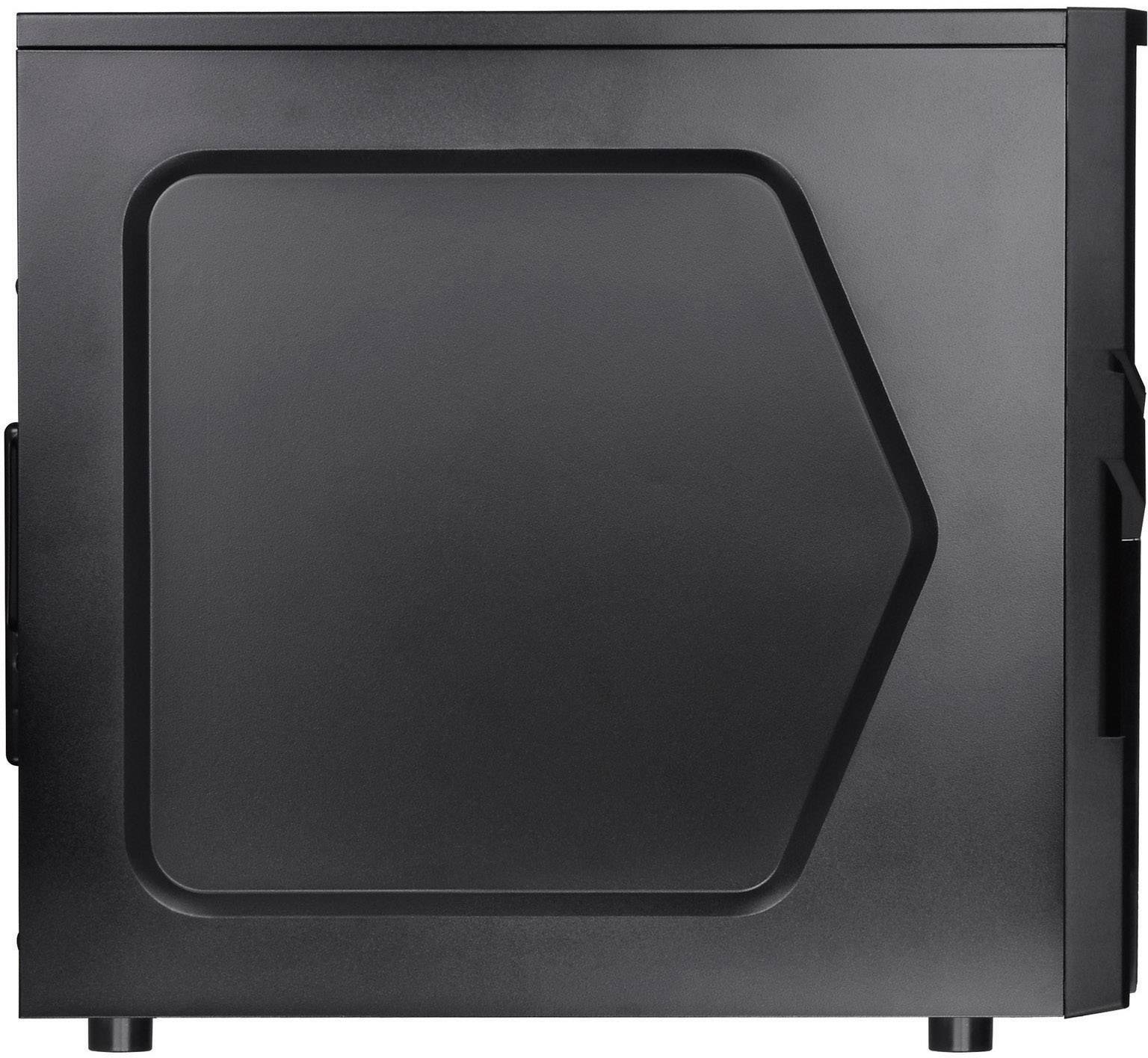 Thermaltake Versa H21 Midi-Tower PC-Gehäuse Schwarz Werkzeugfreie Festplatteninstallation, 1 vorinstallierter Lüfter