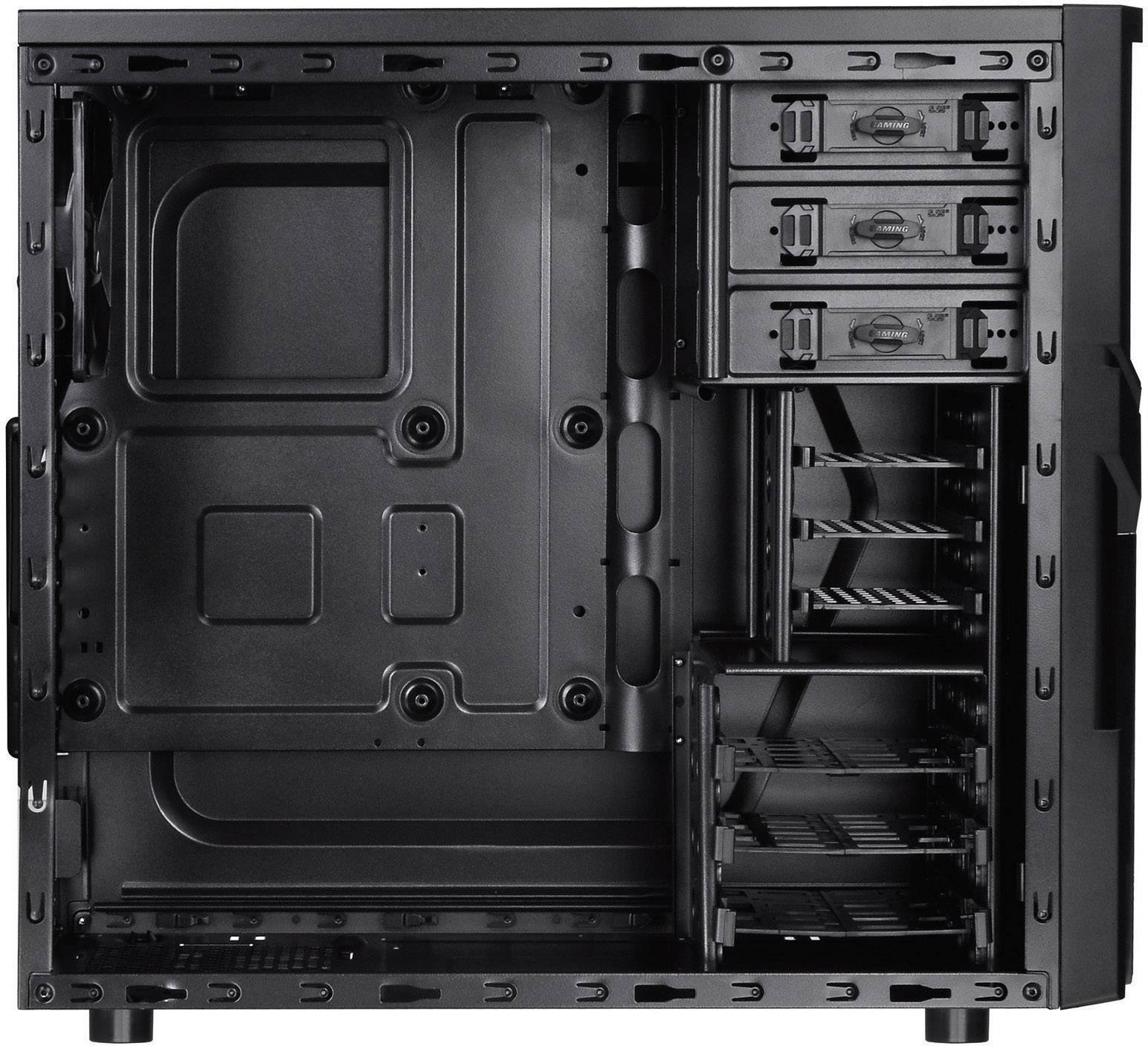 Thermaltake Versa H21 Midi-Tower PC-Gehäuse Schwarz Werkzeugfreie Festplatteninstallation, 1 vorinstallierter Lüfter