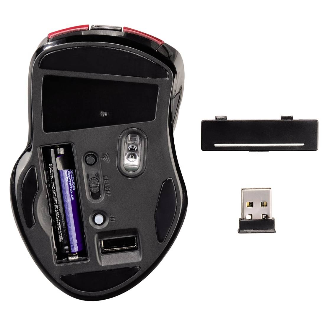 Wireless Laser Mouse "Mirano", Rot/Schwarz