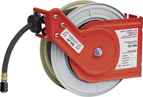 Holzmann Maschinen LSR15HQ Druckluft-Schlauchaufroller 15 m 10 bar Wandbefestigung, Deckenbefestigu