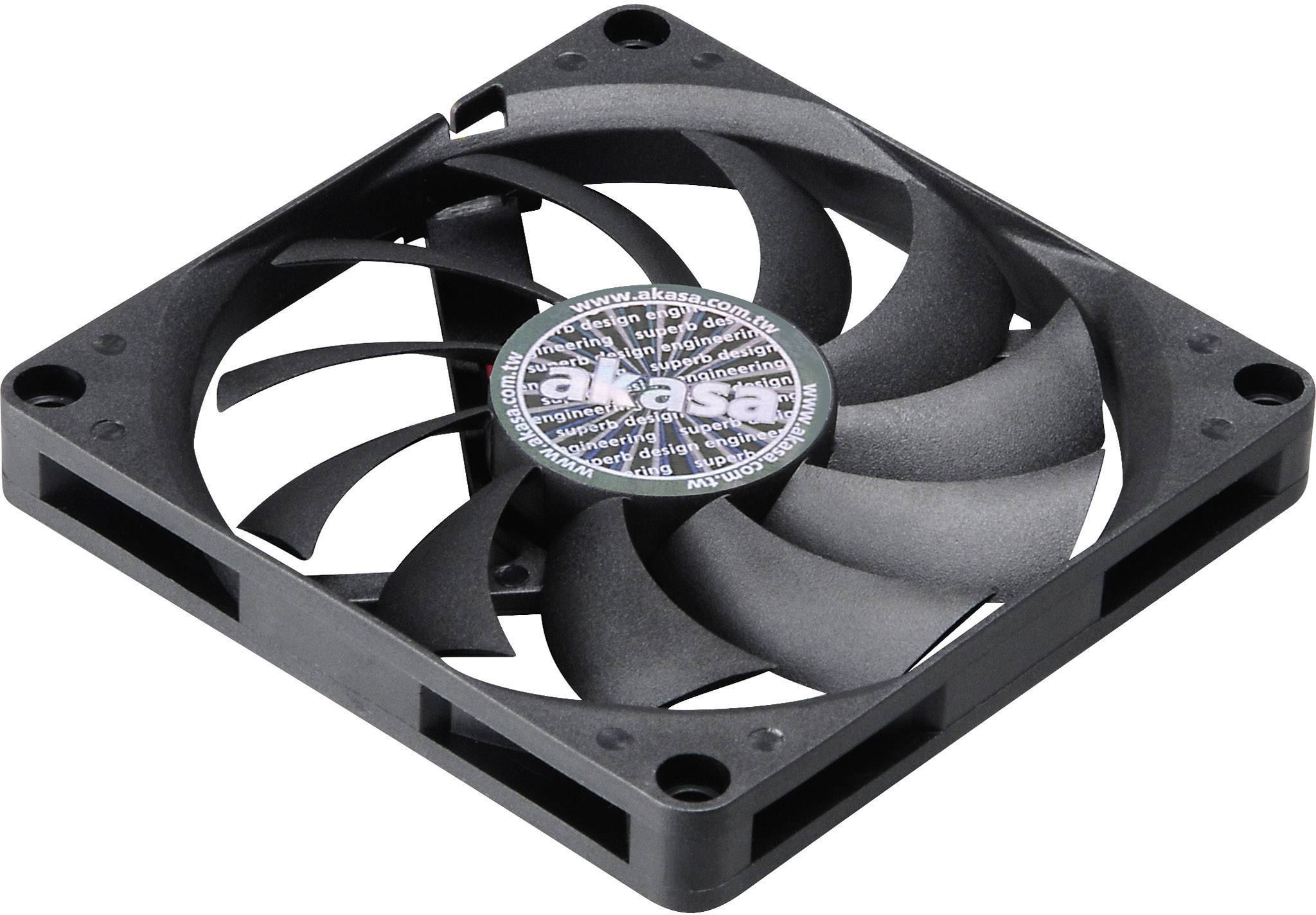 Akasa AK-FN076 Slimline PC-Gehäuse-Lüfter Schwarz (B x H x T) 80 x 80 x 10.8 mm