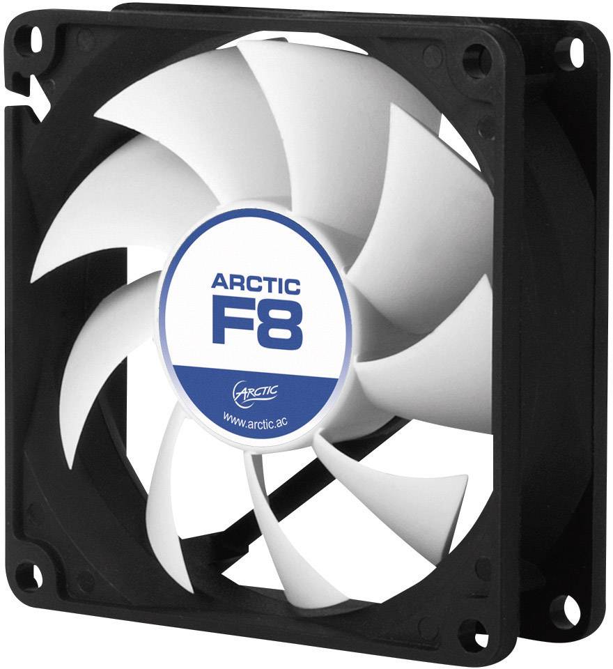 Arctic F8 PC-Gehäuse-Lüfter Schwarz, Weiß (B x H x T) 80 x 80 x 25 mm