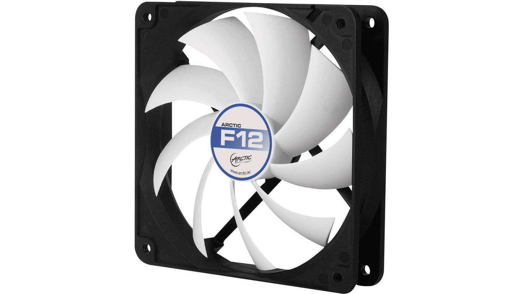 Arctic F12 PC-Gehäuse-Lüfter Schwarz, Weiß (B x H x T) 120 x 120 x 25 ...