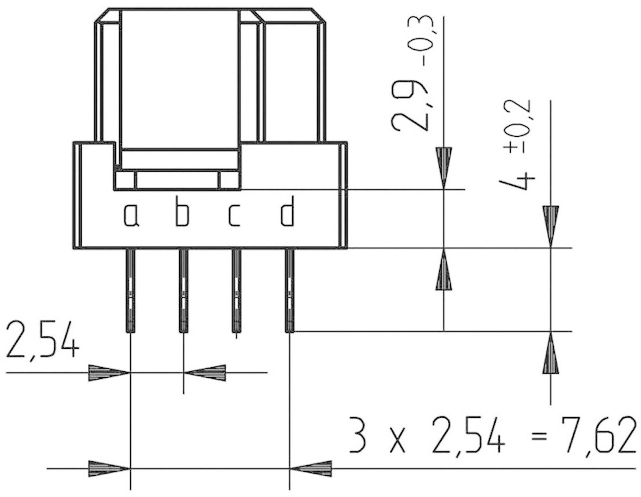 ERNI 254977 Federleiste Gesamtpolzahl 128 Anzahl Reihen 4 1St.