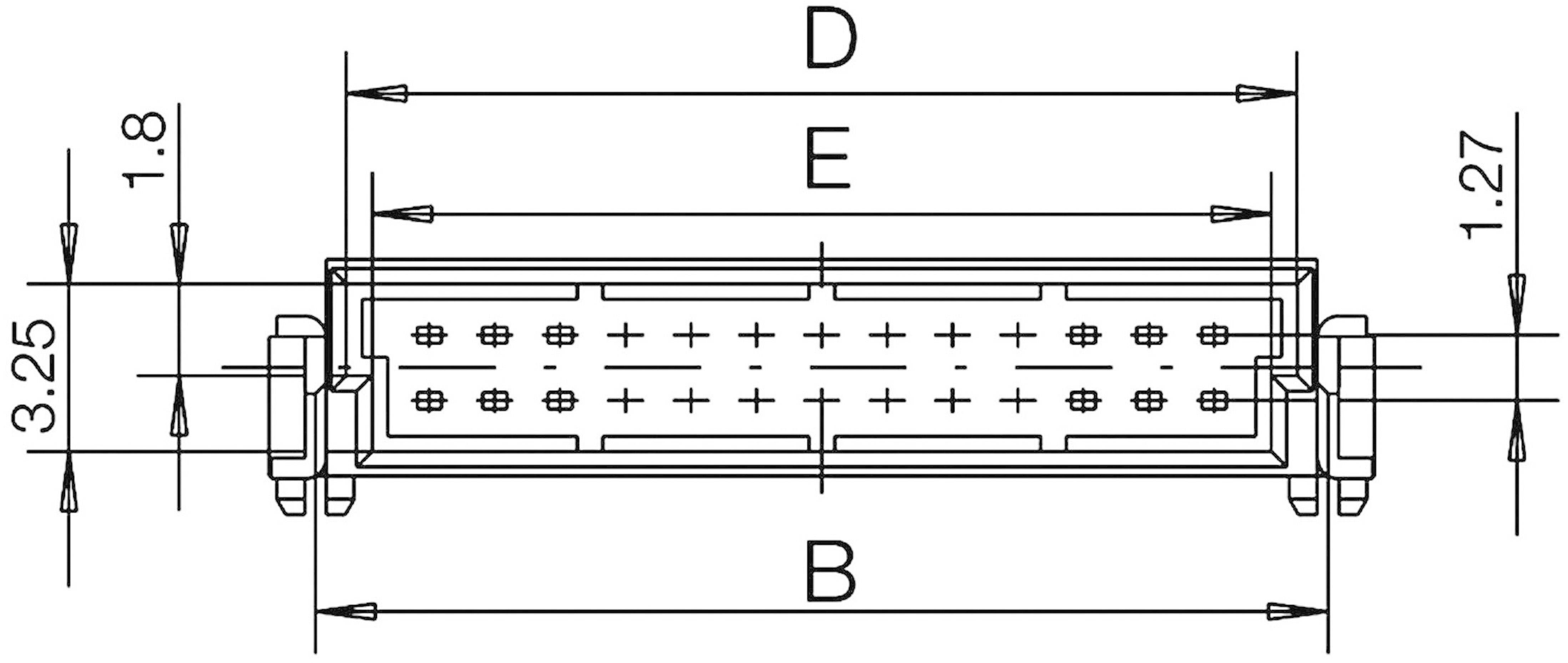 ERNI 054595 SMC-Messerleiste Gesamtpolzahl 26 Anzahl Reihen 2 1St.