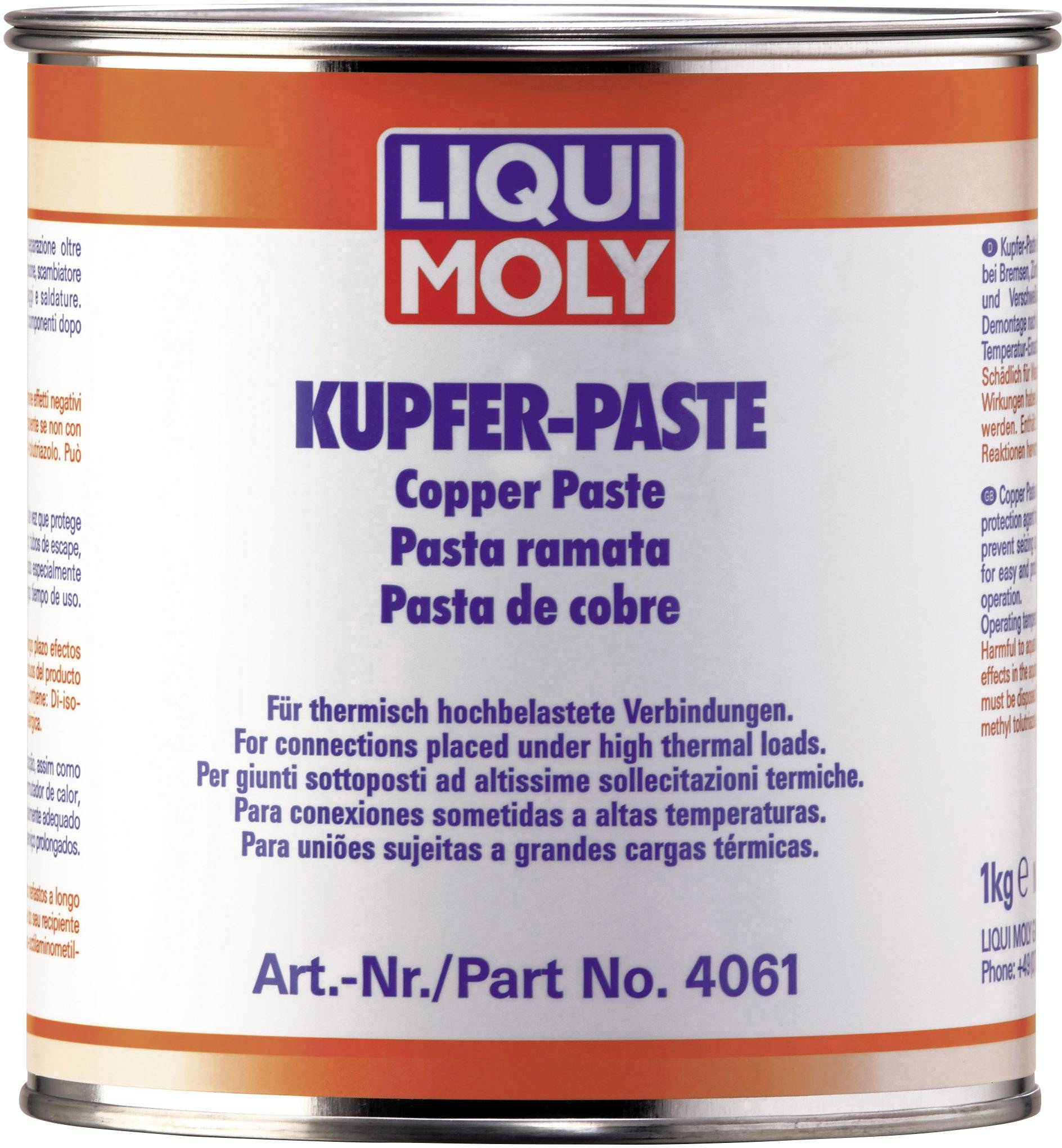 Eine Dose Kupfer-Paste von Liqui Moly. Verwendet für hochbelastete Verbindungen und hohe Temperaturen. Artikelnummer 4061.