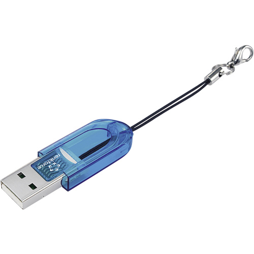 Lecteur de carte mémoire externe Renkforce CR14e Mini USB 2.0 bleu