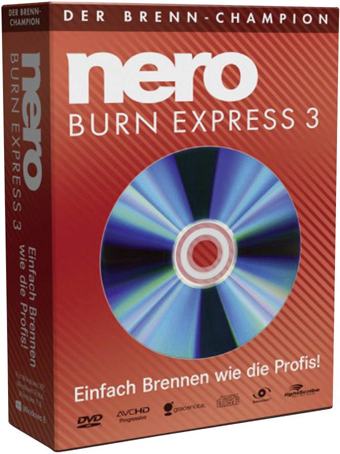 Nero BurnExpress 3 Vollversion, 1 Lizenz Windows Brenn-Software