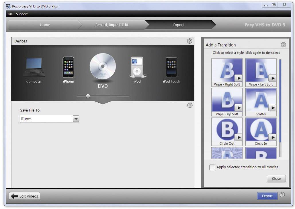 Roxio Easy VHS to DVD 3 Plus Vollversion, 1 Lizenz Windows Videobearbeitung