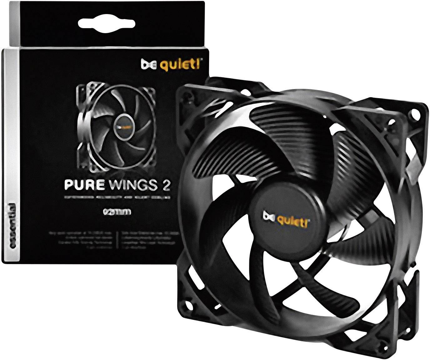 BeQuiet Pure Wings 2 PC-Gehäuse-Lüfter Schwarz (B x H x T) 92 x 92 x 25mm