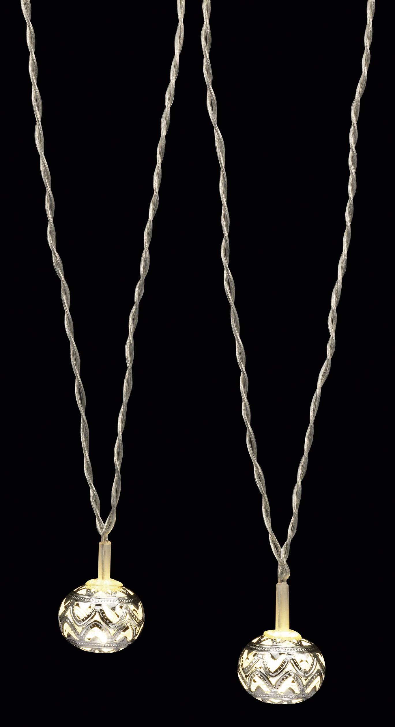 Polarlite 1170821 Motiv-Lichterkette Kugel Innen batteriebetrieben Anzahl Leuchtmittel 16 LED Warmw