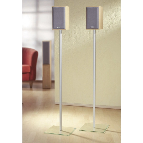 VCM Morgenthaler Sulivo maxi Lautsprecher-Ständer Starr Boden-/Deckenabstand (max.): 107 cm Silber, Glasklar 1 Paar VCM Morgenthaler Sulivo maxi Lautsprecher-Ständer Starr Boden-/Deckenabstand (max.): 107 cm Silber, Glasklar 1 Paar