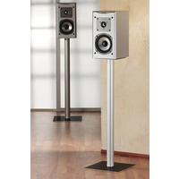 VCM Morgenthaler Boxero Maxi Lautsprecher-Ständer Starr Boden-/Deckenabstand (max.): 71 cm Silber, Glas Schwarz 1 Paar VCM Morgenthaler Boxero Maxi Lautsprecher-Ständer Starr Boden-/Deckenabstand (max.): 71 cm Silber, Glas Schwarz 1 Paar