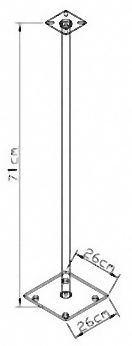 VCM Morgenthaler Boxero Maxi Lautsprecher-Ständer Starr Boden-/Deckenabstand (max.): 71 cm Silber, Glas Schwarz 1 Paar