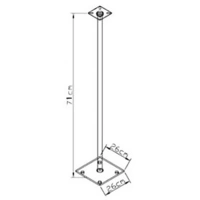 VCM Morgenthaler Boxero Maxi Lautsprecher-Ständer Starr Boden-/Deckenabstand (max.): 71 cm Silber, Glas Schwarz 1 Paar VCM Morgenthaler Boxero Maxi Lautsprecher-Ständer Starr Boden-/Deckenabstand (max.): 71 cm Silber, Glas Schwarz 1 Paar