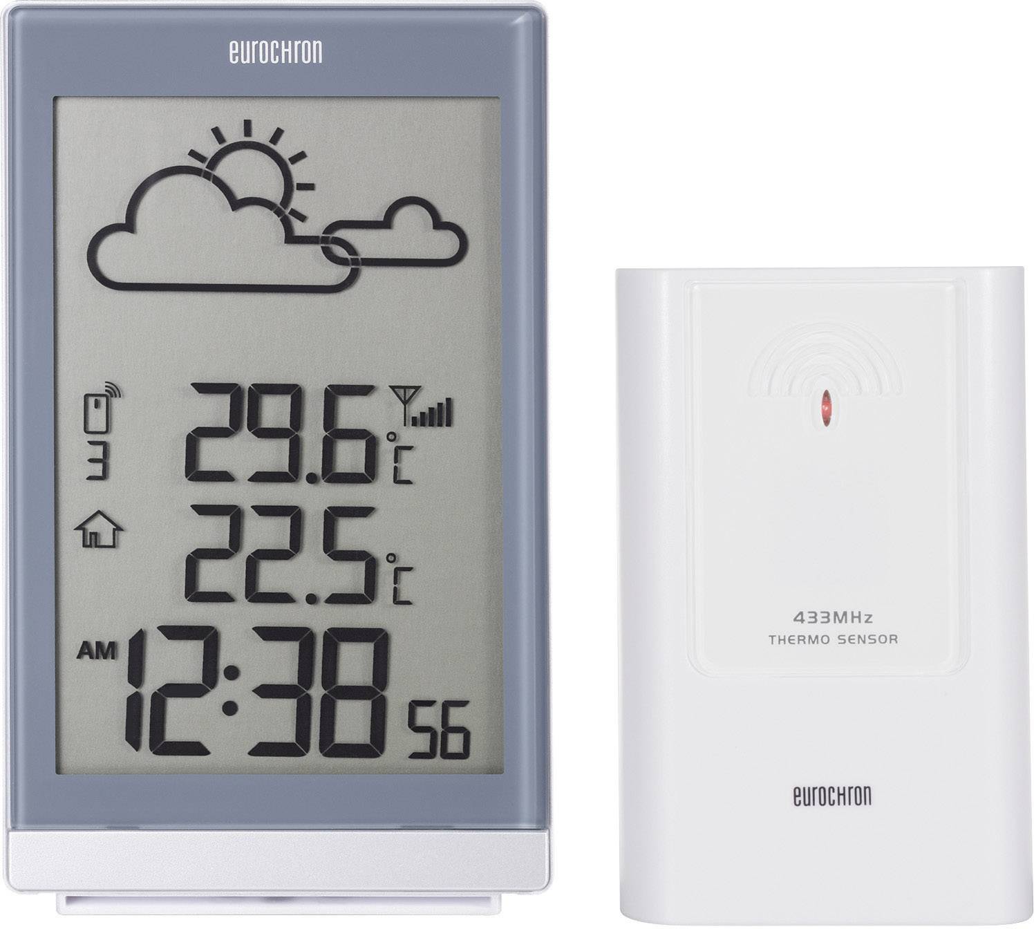Eurochron EFWS 401 Funk-Wetterstation Vorhersage für 12 bis 24 Stunden