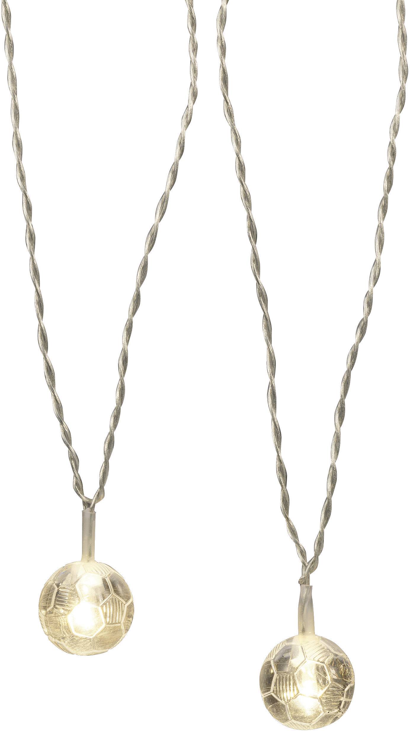 Polarlite LBA-01-001 Motiv-Lichterkette Fußball Innen batteriebetrieben Anzahl Leuchtmittel 16 LED Warmweiß Beleuchtete Länge: 3m