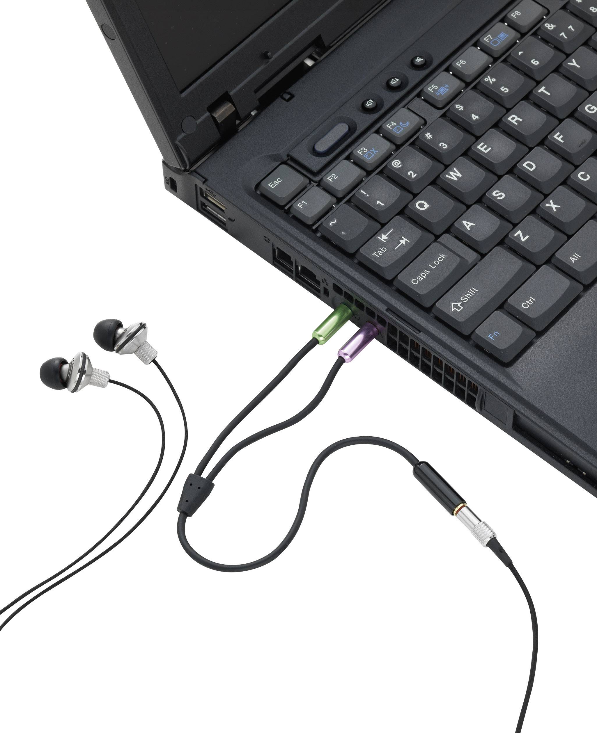 SpeaKa Professional SP-7870576 Klinke Audio Y-Adapter [2x Klinkenstecker 3.5mm - 1x Klinkenbuchse 3.5 mm] Schwarz