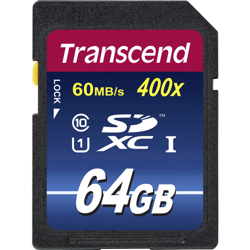 Carte SDXC Transcend Premium 400 64 GB Class 10, UHS-I