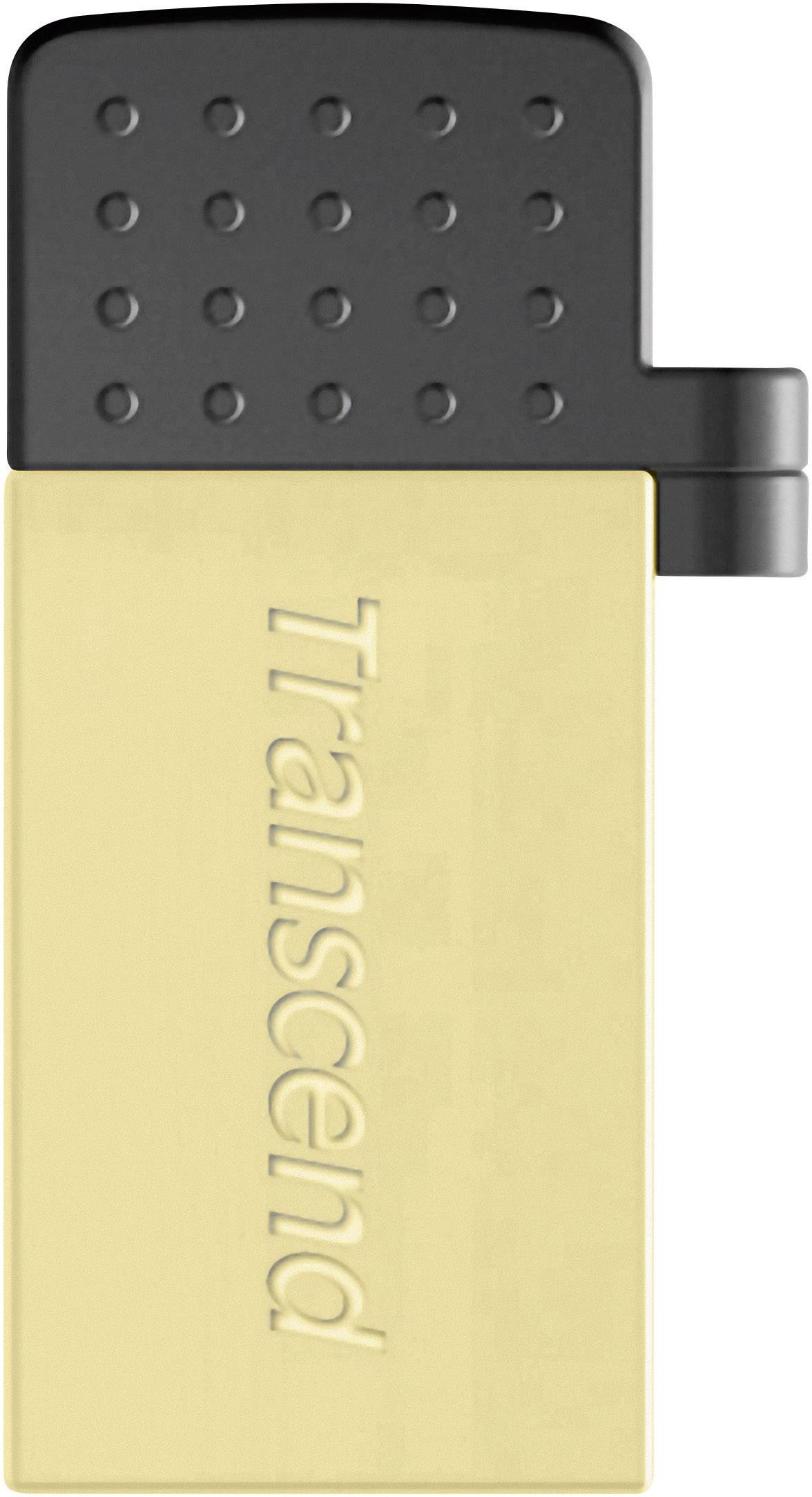 Transcend JetFlash® 380G USB-Zusatzspeicher Smartphone/Tablet Gold 32 GB USB 2.0, Micro USB 2.0