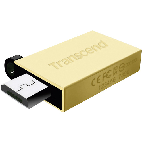 Transcend JetFlash® 380G USB-Zusatzspeicher Smartphone/Tablet Gold 32 GB USB 2.0, Micro USB 2.0