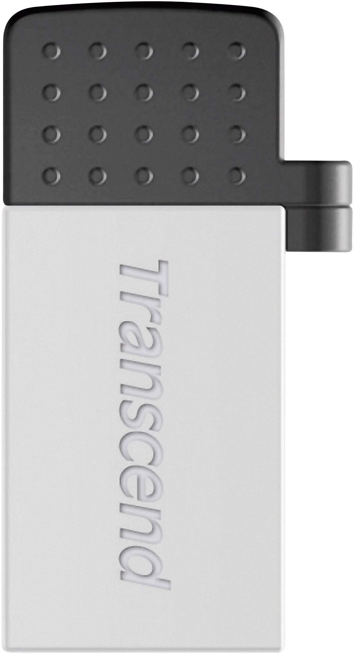 Transcend JetFlash® 380S USB-Zusatzspeicher Smartphone/Tablet Schwarz/Silber 16 GB USB-A (USB 2.0)