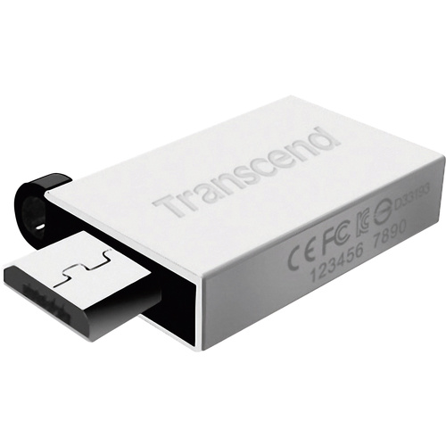 Transcend JetFlash® 380S USB-Zusatzspeicher Smartphone/Tablet Schwarz/Silber 16 GB USB 2.0