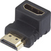 HDMI Adapter [1x HDMI-Stecker - 1x HDMI-Buchse] 90° nach oben gewinkelt vergoldete Steckkontakte SpeaKa Professional