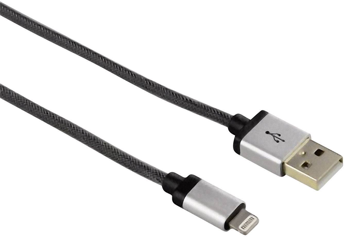 Hama Apple iPad/iPhone/iPod Anschlusskabel [1x Apple Lightning-Stecker - 1x USB 2.0 Stecker A] 1.50 m Silber