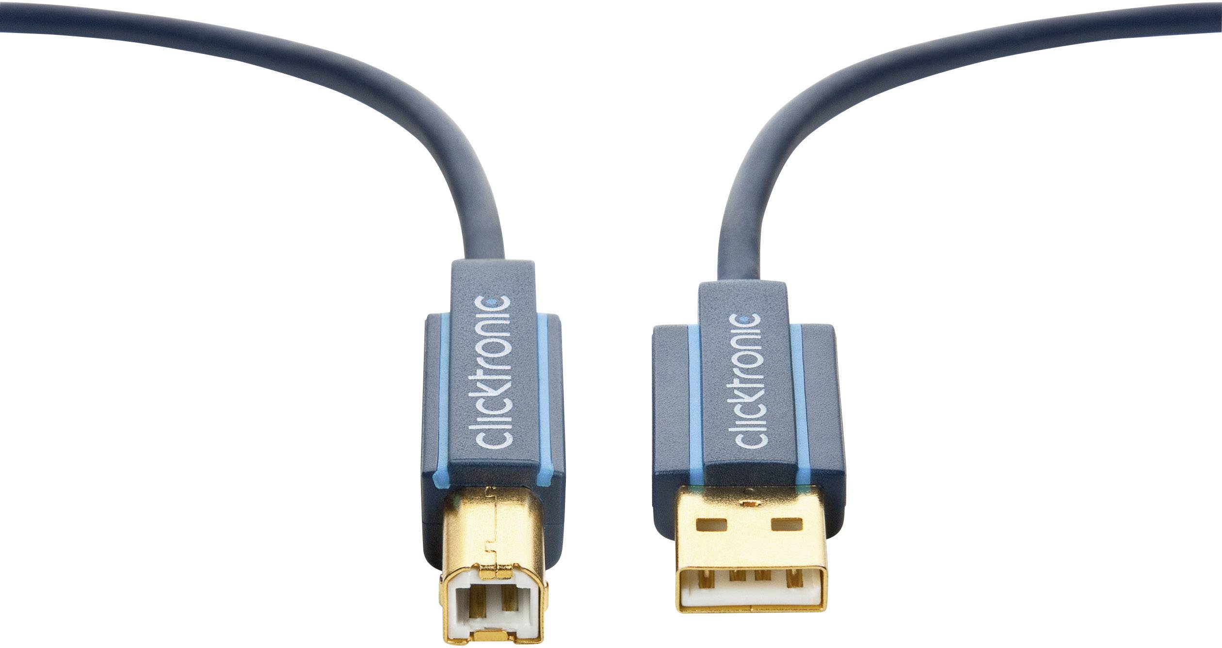 clicktronic 3.00 m Blau vergoldete Steckkontakte 70097