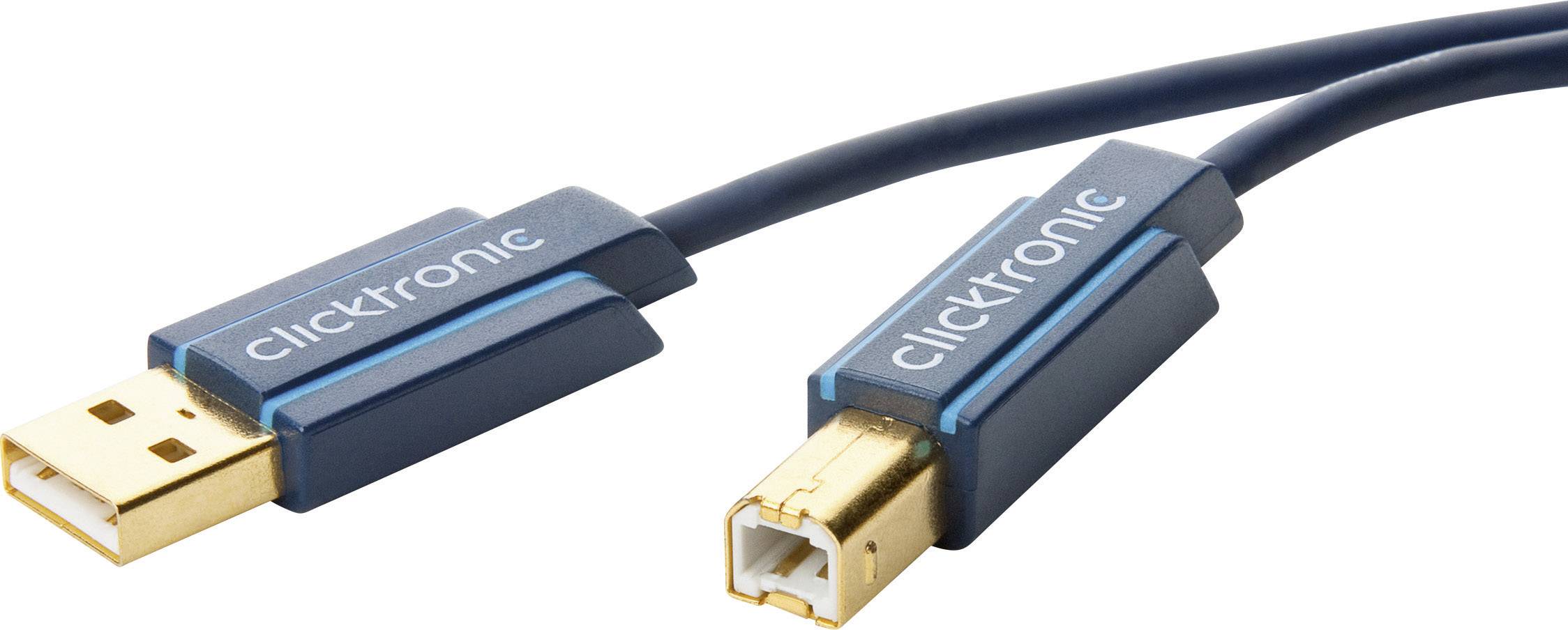 clicktronic 3.00 m Blau vergoldete Steckkontakte 70097