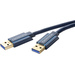 Clicktronic USB 3.0 Anschlusskabel [1x USB 3.0 Stecker A - 1x USB 3.0 Stecker A] 0.5 m Blau vergold