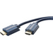 Clicktronic HDMI Anschlusskabel 2.00m Audio Return Channel, vergoldete Steckkontakte, Ultra HD (4k) HDMI Blau [1x HDMI-Stecker