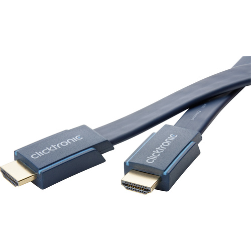 Clicktronic HDMI Anschlusskabel [1x HDMI-Stecker - 1x HDMI-Stecker] 3m Blau