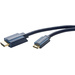 clicktronic HDMI Anschlusskabel 1.00 m 70320 Audio Return Channel, vergoldete Steckkontakte, Ultra HD (4k) HDMI Blau [1x HDMI-Stecker - 1x HDMI-Stecke