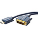 clicktronic DVI / HDMI Anschlusskabel 3.00 m 70342 vergoldete Steckkontakte Blau [1x DVI-Stecker 24+1pol. - 1x HDMI-Stecker]