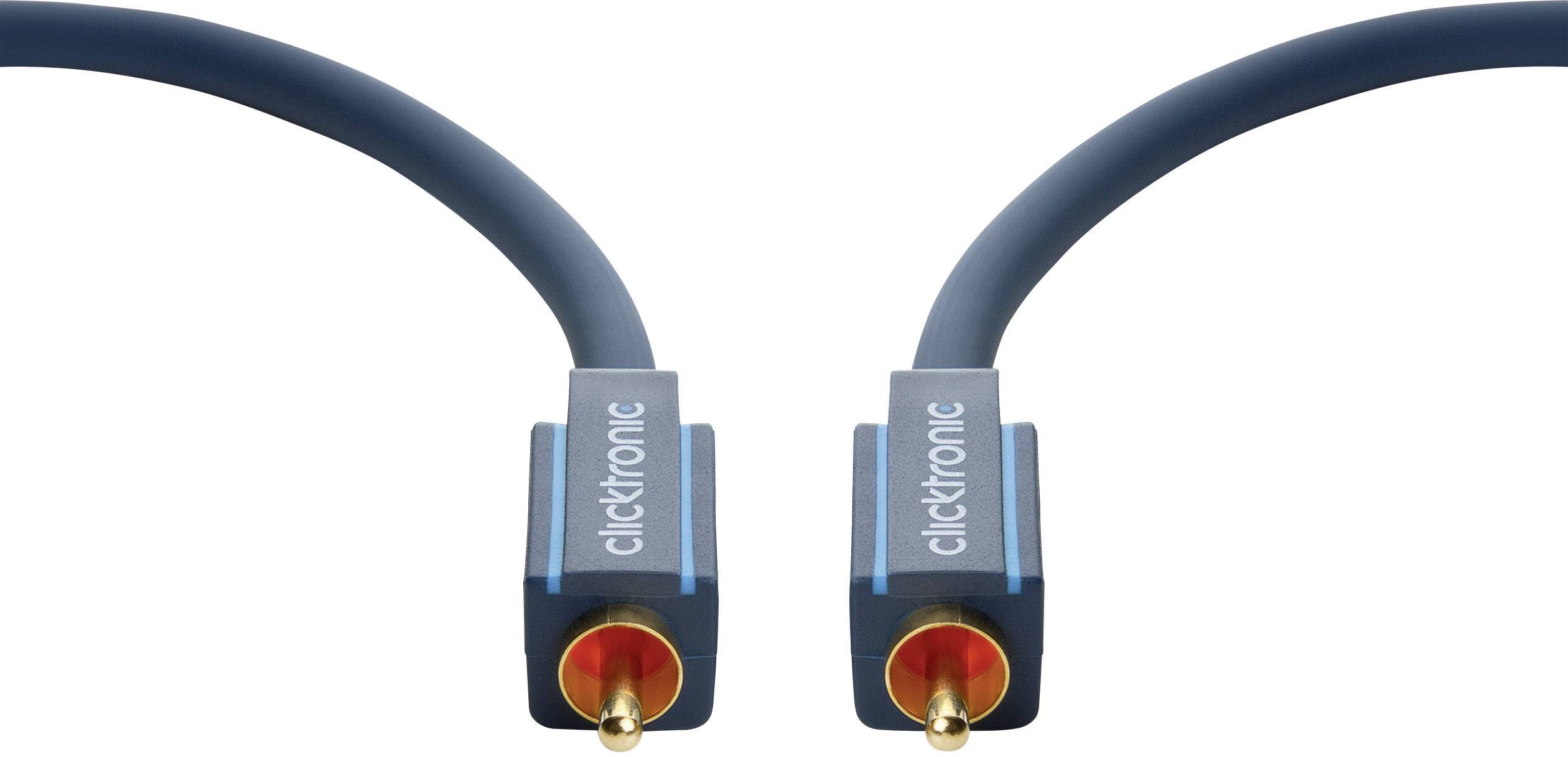 clicktronic 70445 Cinch-Digital Audio Anschlusskabel [1x Cinch-Stecker - 1x Cinch-Stecker] 2.00 m Blau