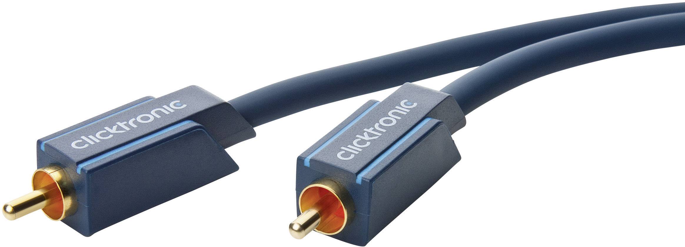 clicktronic 70445 Cinch-Digital Audio Anschlusskabel [1x Cinch-Stecker - 1x Cinch-Stecker] 2.00 m Blau