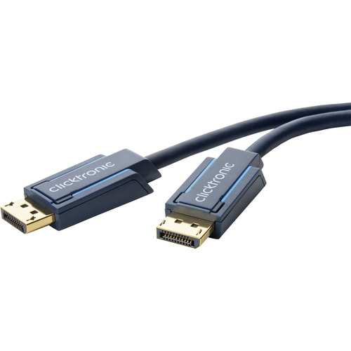Clicktronic DisplayPort Anschlusskabel 3.00m vergoldete Steckkontakte Blau [1x DisplayPort Stecker - 1x DisplayPort Stecker]